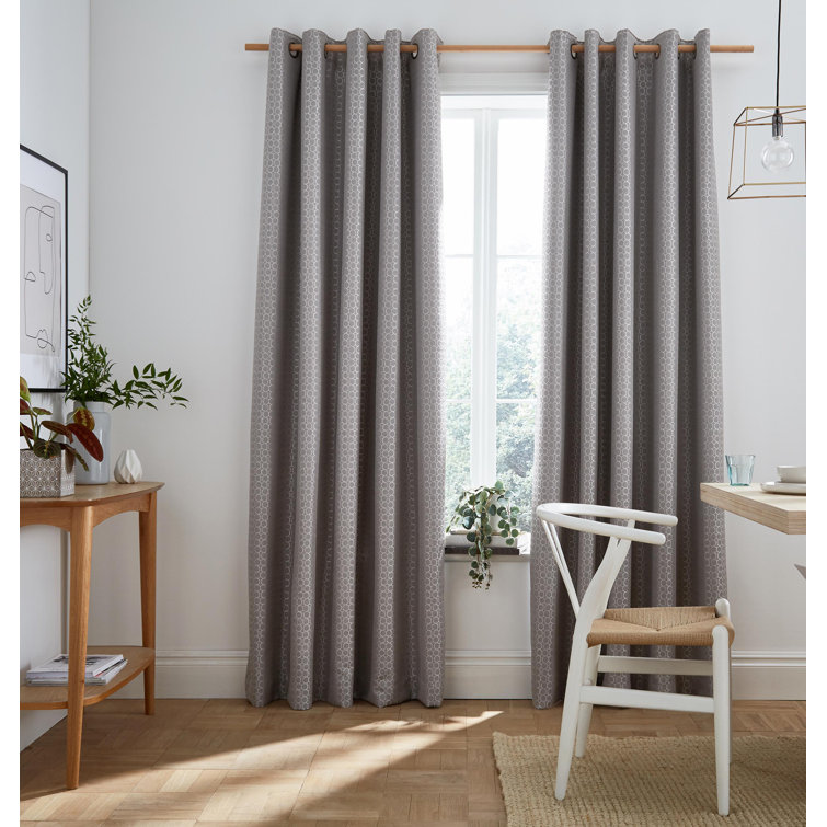 Ashley Wilde Curtains Flynn Eyelet Blackout Curtains Wayfair.co.uk